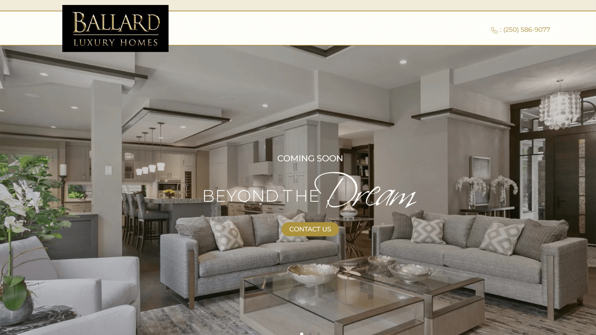 An example of a "coming soon" banner.